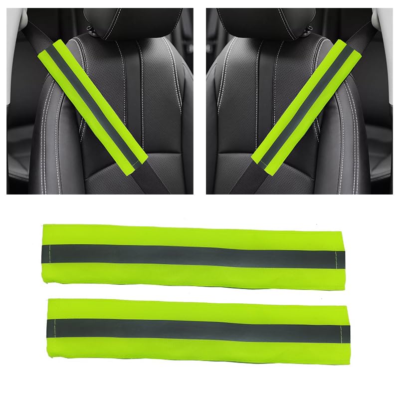 Car Seat Belts Cover Case Designed to Fit All Cars (2 Piece, Color for Mony, Code:4987) - KaberMisr 2020