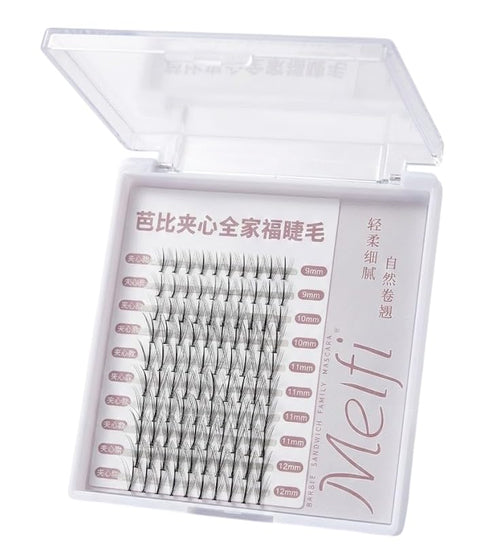 LAHES 120PCS - Extensions Individual Lash Volume 6D mink - FREE EYELASHES - Natural Eyelashes (6 MM TO 12 MM-MIX)-ONE BY ONE