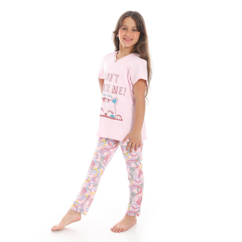 CAESAR Girls Girls' pajamas with front prints Girls' pajamas with front prints