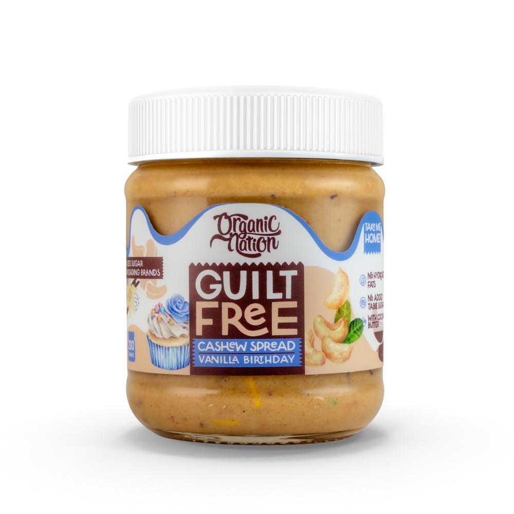 Organic Nation Guilt Free Cashew Spread with Vanilla Whey Protein 200g
