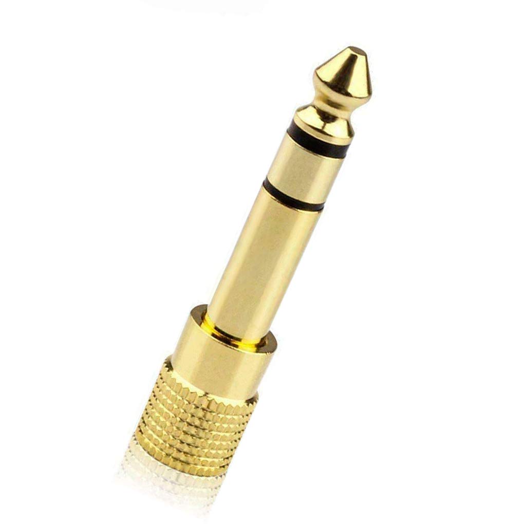 2pcs 6.5mm to 3.5mm Male To Female Jack Adapter Stereo Headphone Microphone Audio Adapter