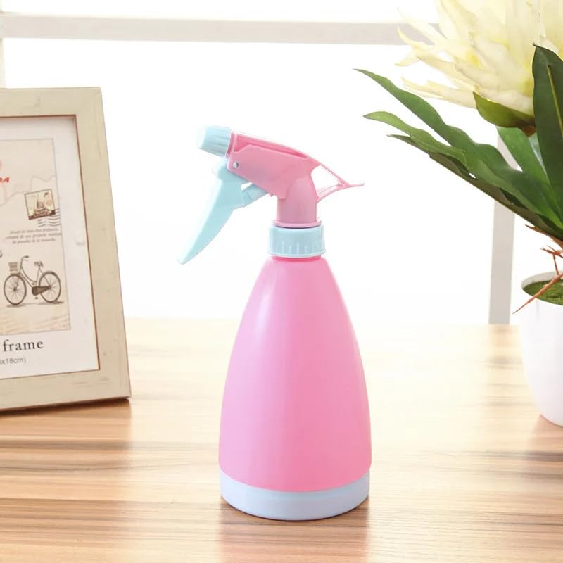 Next Store 500ml Plastic Hand Water Sprayer Modern Color Portable Spray Bottle Multi-Use for Home Garden Plant Care - ** (Pink)