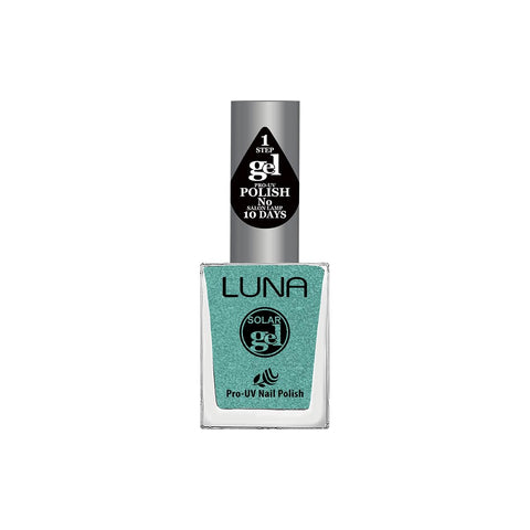 Solar gel nail polish Luna 10 ml - Hologram Aqua Metallic No.2004