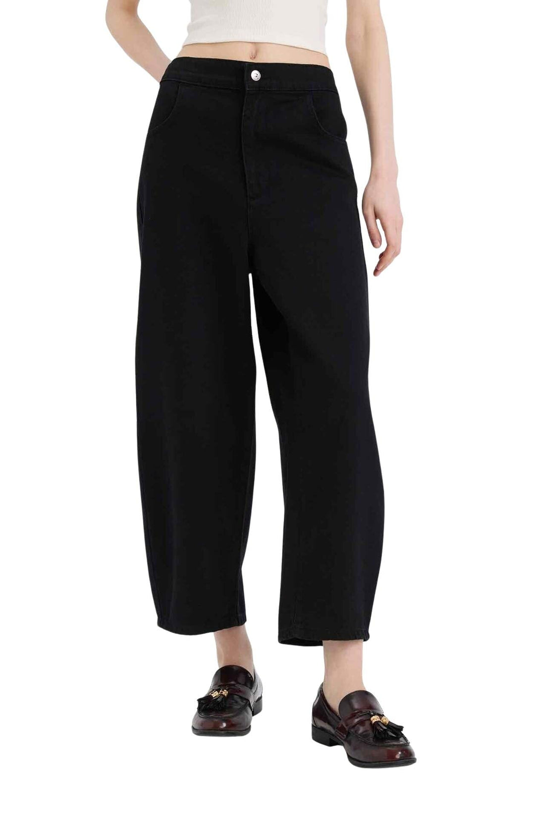 DeFacto Womens Barrel Fit Special Collection Denim Trousers E3874AX Trousers