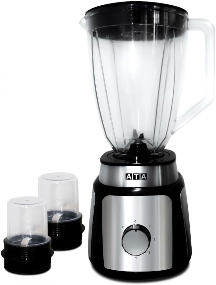 ATA ATA Blender 1000W 1.8L with 2 Grinders Black