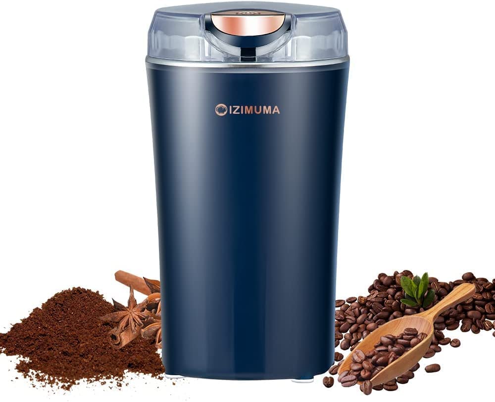 VAIDUE Coffee Mixer Blender Electric | Coffee Beans Grinder Electric Small Fresh Grinder, Electric Coffee Grinder for Beans, Spices,Grains, Herbs,Peanuts,Nuts, Seeds and More, Stainless Steel Blades