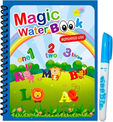 Magic Coloring Book with Water, Assorted Drawings, Mess Free, for Kids (Boys and Girls)