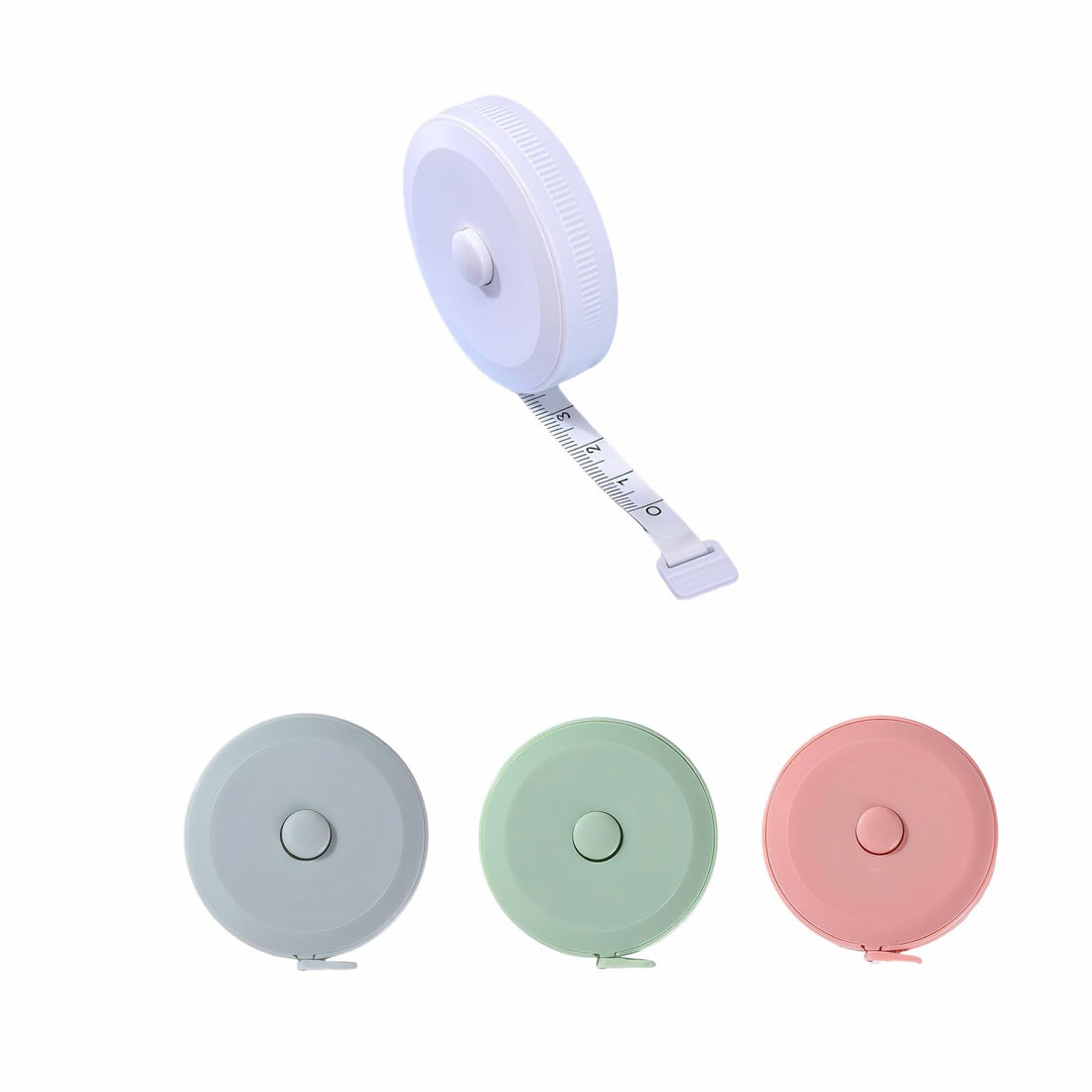 4-Pack Mini Soft Retractable Tape Measure, 60 Inch /150 cm Dual-Scale Flexible Sewing Tailor Cloth Measuring Tape for Body Measurements, Fabric Craft, Weight Loss Tracking, 4 Colors