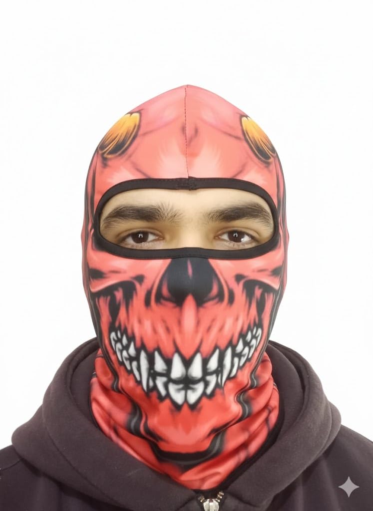 Loki Boy Skull Cloth Mask, Red