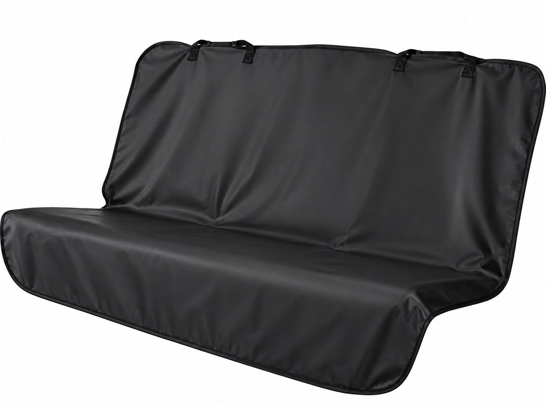 FULL CAR SEAT COVERS OF 2 FRONT SEAT AND 1 BACK SEAT, WATER RESISTANT AND DUST PROTECTION, SUITABLE FOR BEACH DAY, DOGS AND KIDS, BLACK