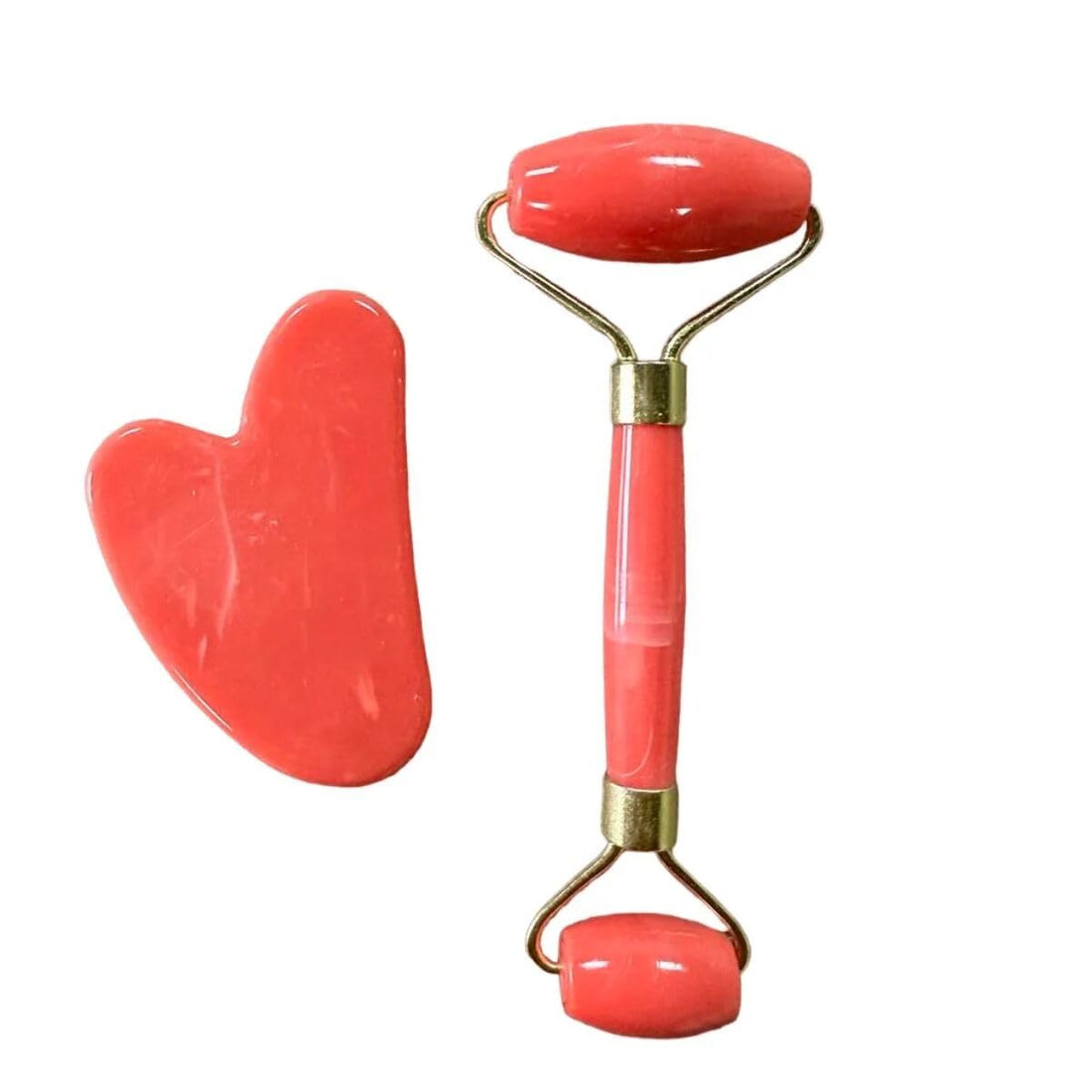 Nopatia Natural Rose Quartz Face Roller and Gua Sha Set, Firming Skin Massager Tool, Reduce Wrinkles and Eye Puffiness, Improve Blood Circulation, Promote Serum Absorption, Daily Care and Anti-Aging