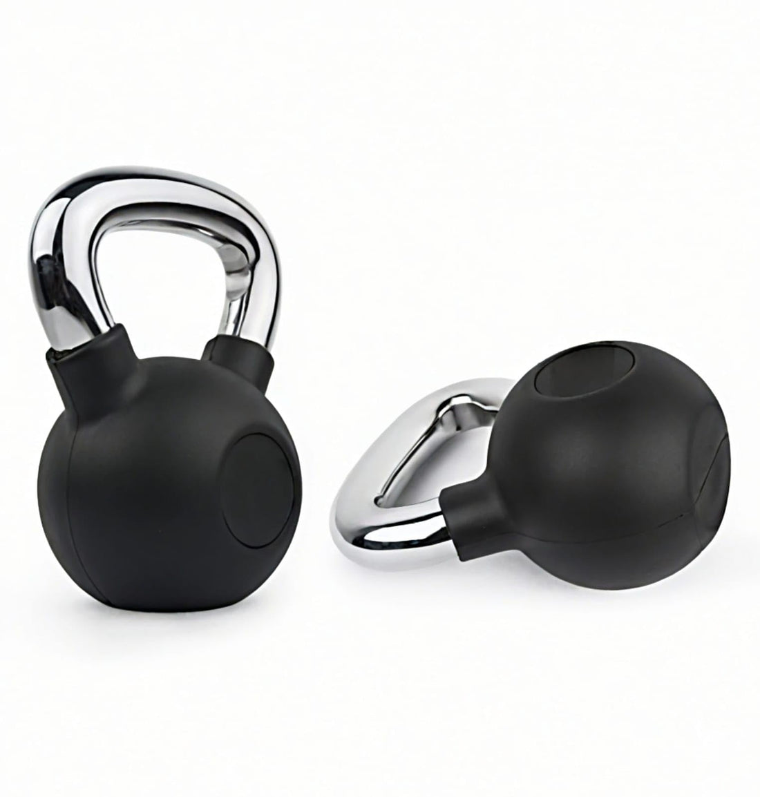 Cast Iron Kettlebell Dumbbells Nickel Handle - Workout - Weight Lifting - Fitness Grip Weights Ball (1 Piece)