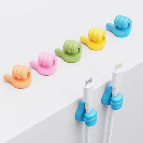 Multifunctional Wire Organizer Holder for Electrical Cords and Cables Personal Belongings Hand Shape Wire Organizer and Home Accessories Self Adhesive Multi Color (5)