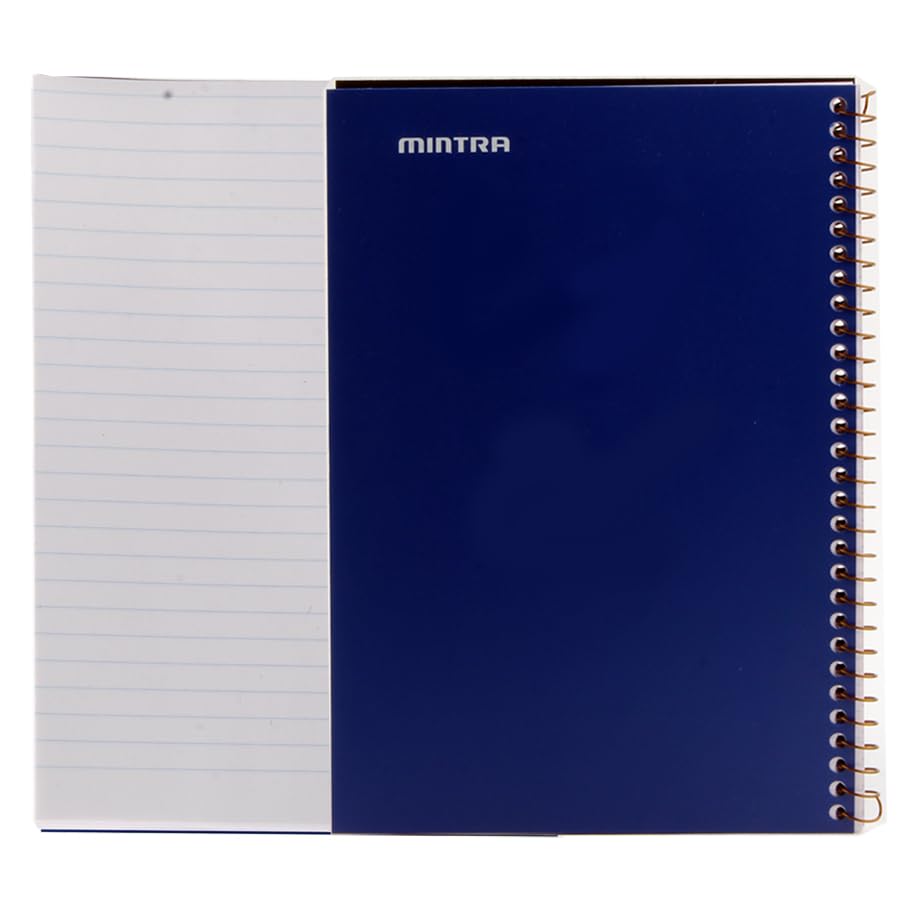 Mintra University notebook ruled single spiral 100 sheets plastic cover