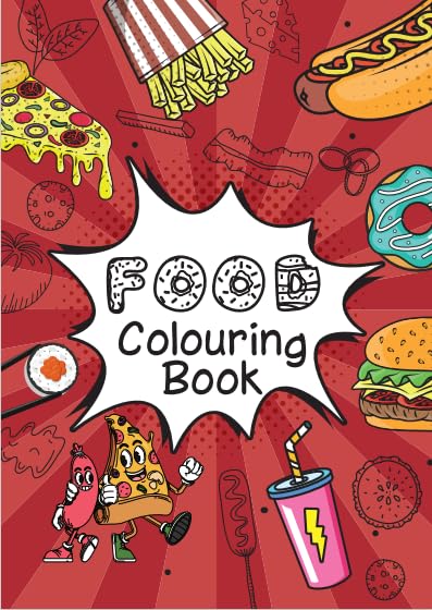 Food Colouring Book - 40 Pages A5 Size Top Wired - Bedaya