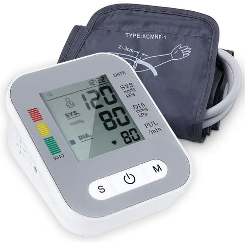 Automatic Blood Pressure Monitor for Home Use with Heart Rate Monitor, Voice Broadcast, Adjustable Strap, Dual User Mode, Accurate and Fast Measurements for Daily Health Comfort