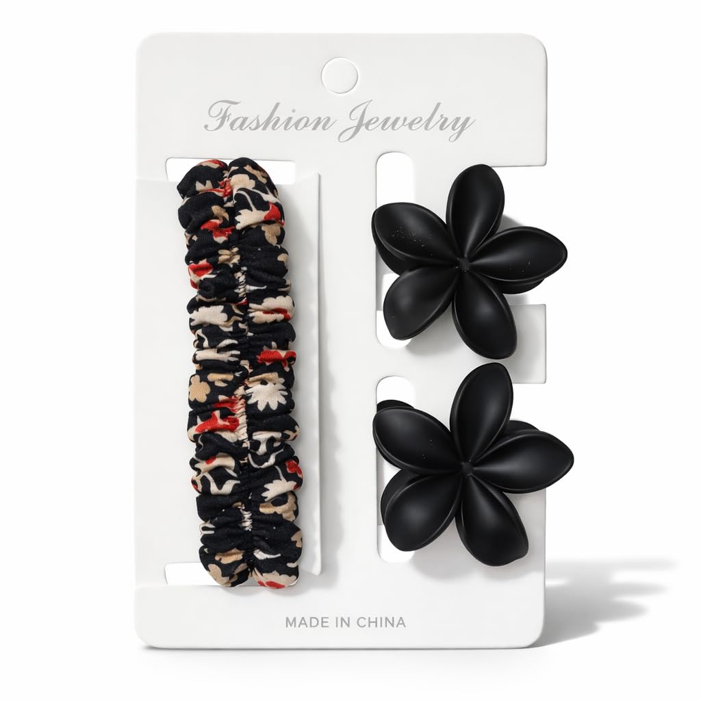 Catch Up Hair Clip and Elastic Hair Tie Set for Girls Soft Stretch Ponytail Holders Non Slip Strong Hold Lightweight Comfortable Durable Hair Accessories for Daily Use
