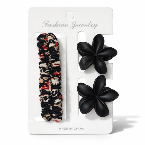 Catch Up Hair Clip and Elastic Hair Tie Set for Girls Soft Stretch Ponytail Holders Non Slip Strong Hold Lightweight Comfortable Durable Hair Accessories for Daily Use
