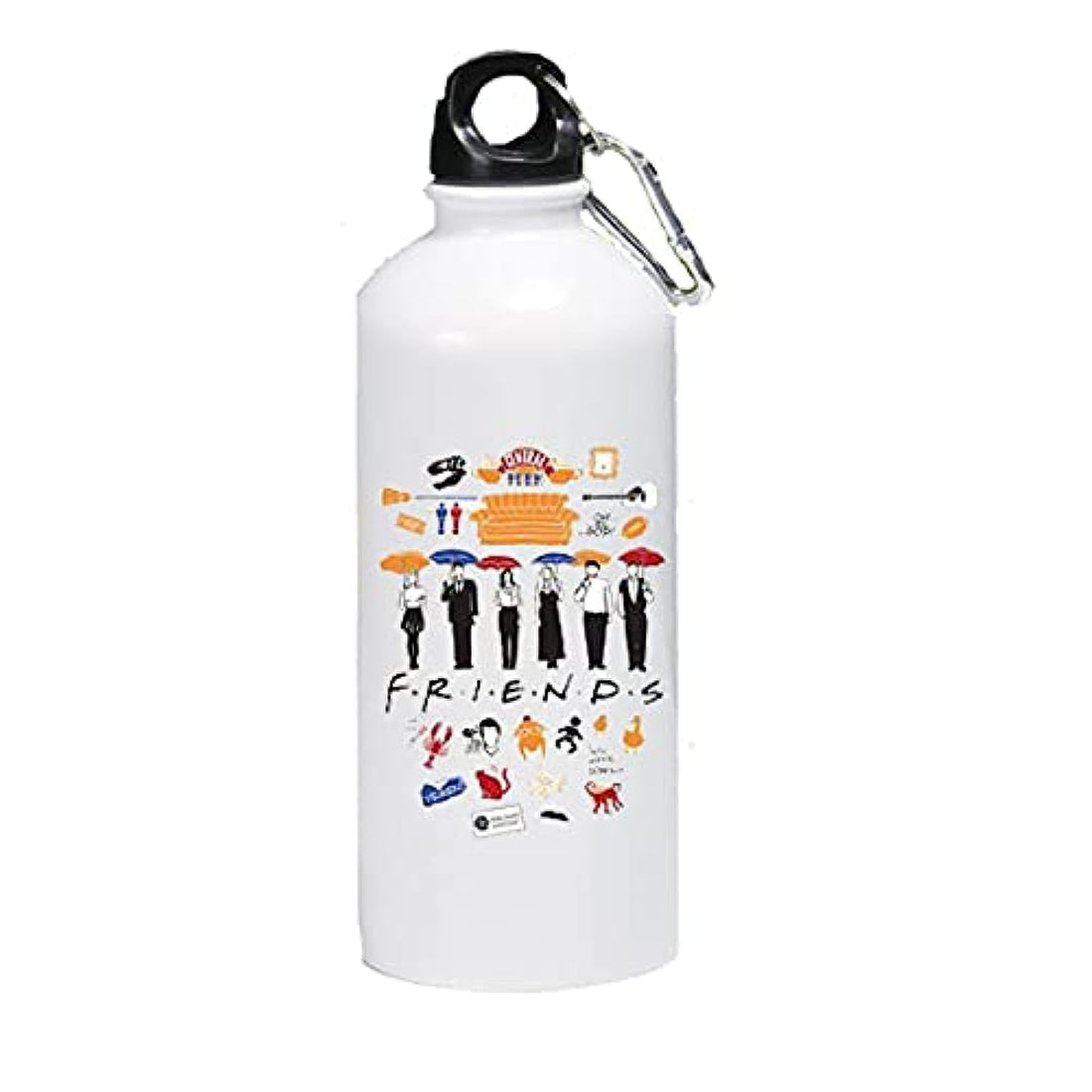 Friend Series Thermal Water Bottle - Stainless Steel, 1 Count, Insulated, Reusable, Modern, Round, Movies, Running, Walking, Hydration, Insulated Beverage Storage