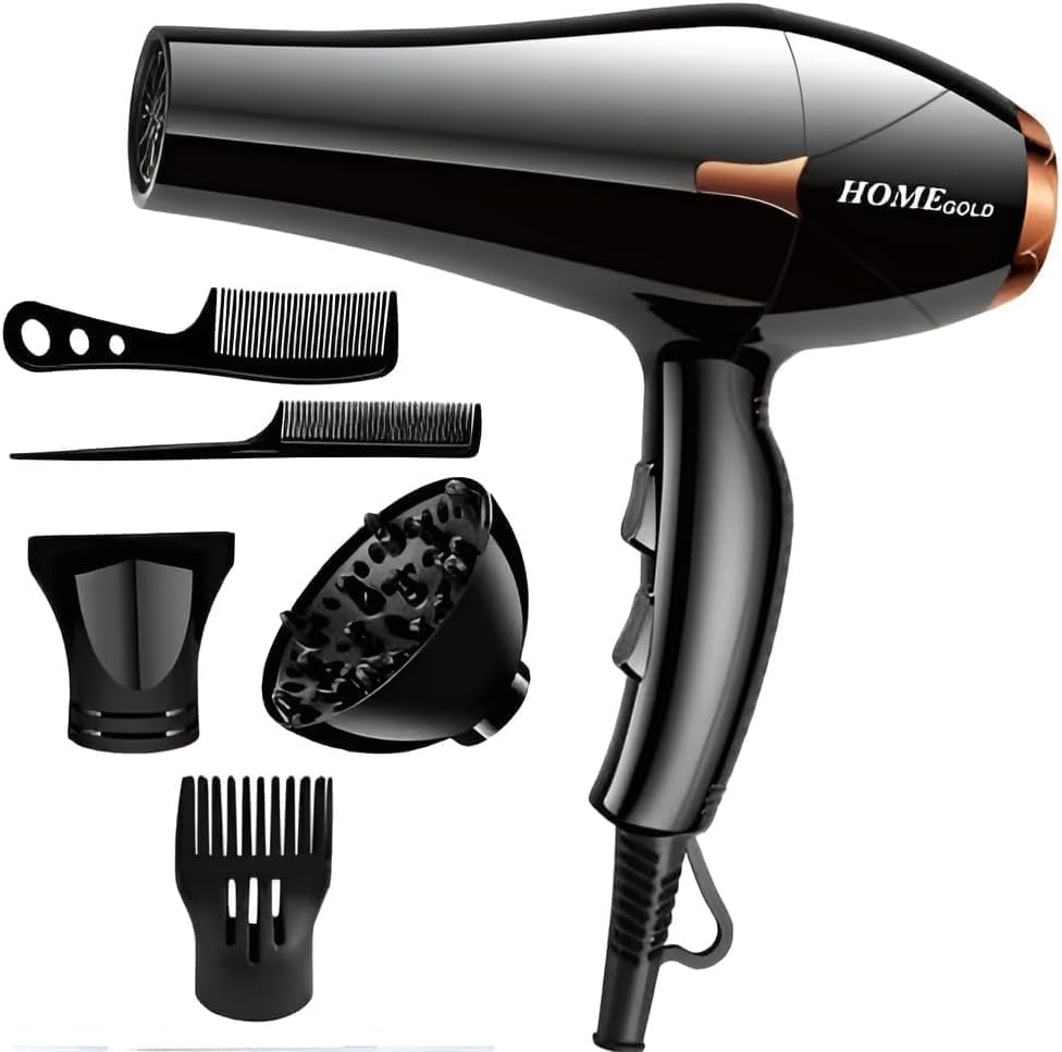 Hair Dryer 4000W Ionic Technology with Diffuser, Overheat Protection, 3 Temperature, 2 Speeds, Ergonomic Handle, Energy Saving HG-687