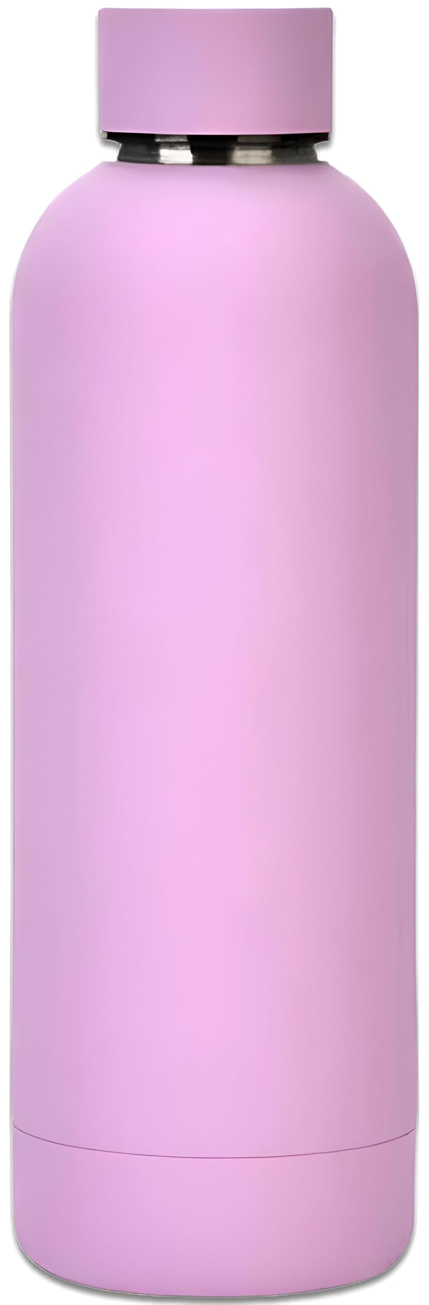 Modern and Simple Vacuum Insulated Water Bottle, Stainless Steel Water Bottle with Silicone Outer Shell; 500ml Capacity, Perfect for Outdoor Activities (Pink)