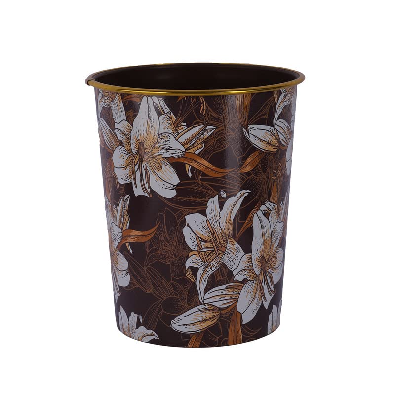Patriotic Happy Small Plastic Round Waste Bin - Multicolor- 17