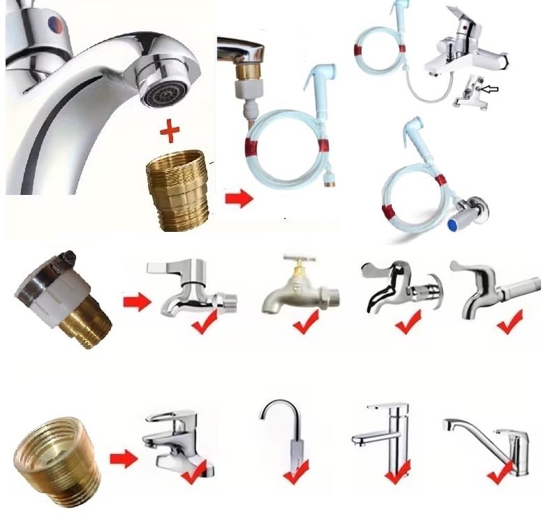 3M Portable Bathroom Bidet for Travel and Privacy Custom Hose Holds up to 10 Bar for Different Uses Light and Easy to Carry (More Than Way to Connect Bidet)