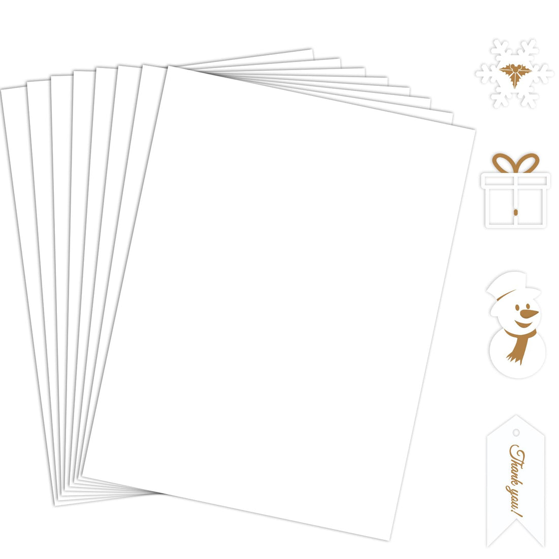 30 Sheets White Cardstock 8.5 x 11, 230gsm/80lb Thick Paper White Cardstock Paper for Invitations, Crafts, Card Making, Printing, Wedding, Drawing, Scrapbook Supplies