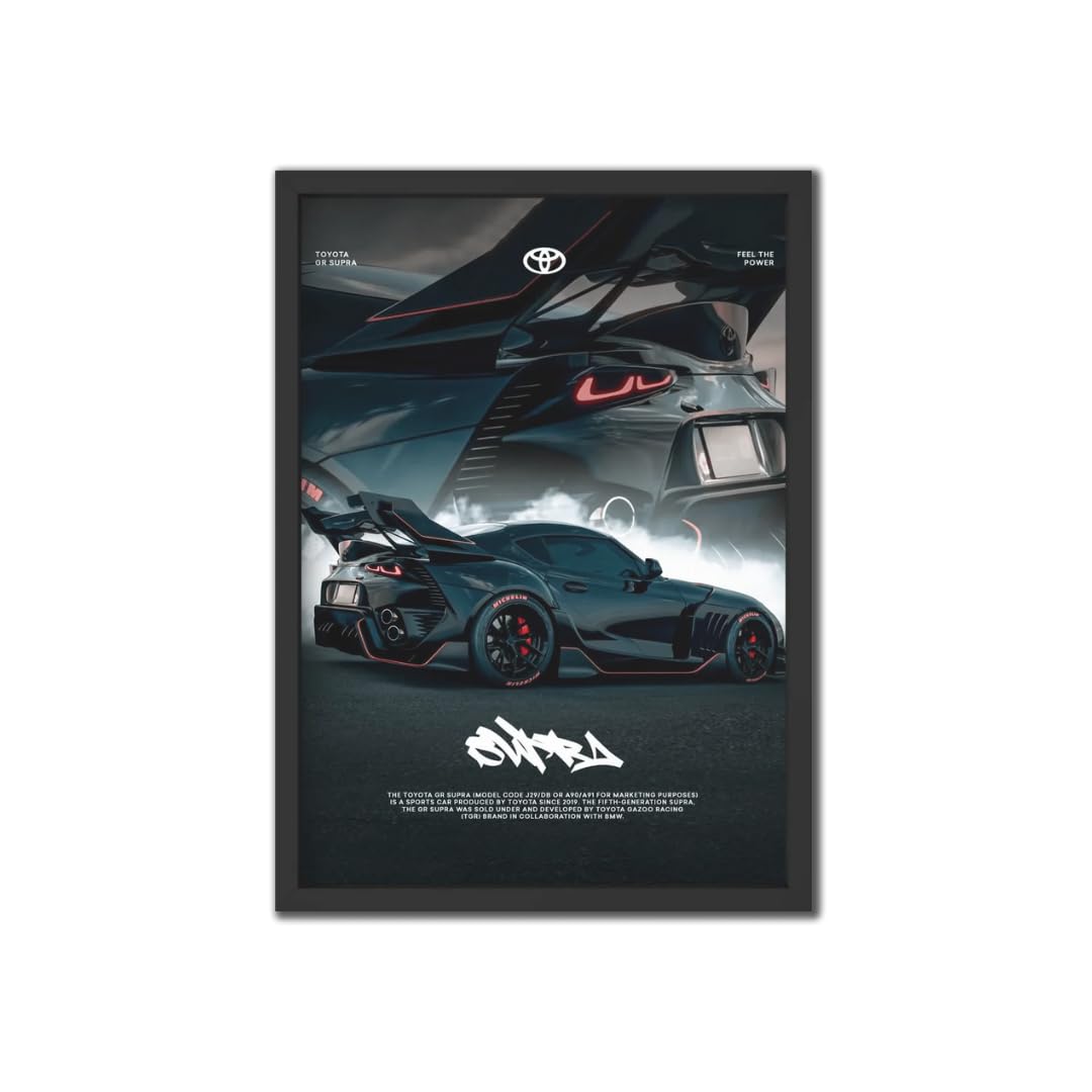 Giftaty Cars & Bikes Frames | Wall Art | Home Decor (Toyota Supra MK5)
