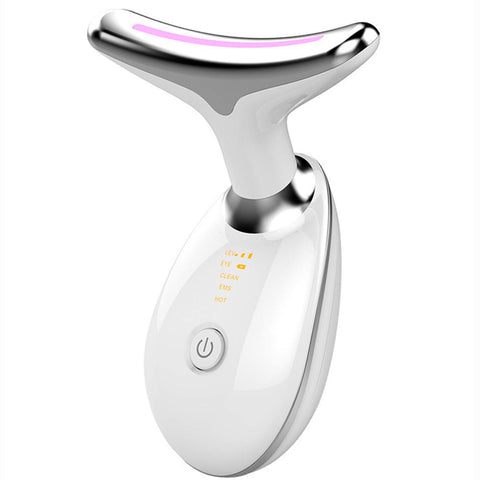 Electric Face Massager, Portable High Frequency Heat Massage Face Lifting,3 Modes 45°C for Beauty and skincare tools, EMS Massage Face Toning for Women. (3-Color LED Mode)