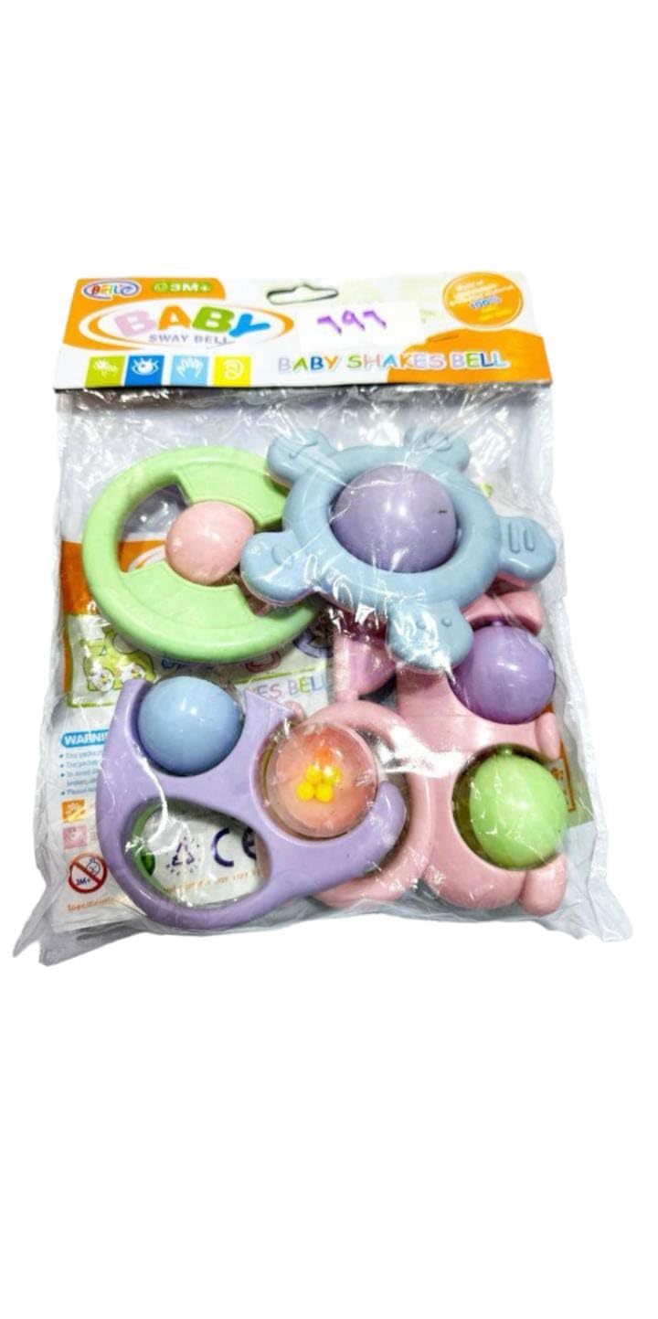 Baby Rattles Set Multicolor, With Different Shapes