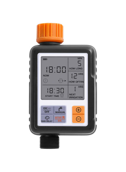 Sprinkler Timer, Programmable Water Timer for Garden Hose, Outdoor Hose Timer with Rain Delay/Manual Watering System, Digital Irrigation Timer System for Yard, Lawns,1 Outlet