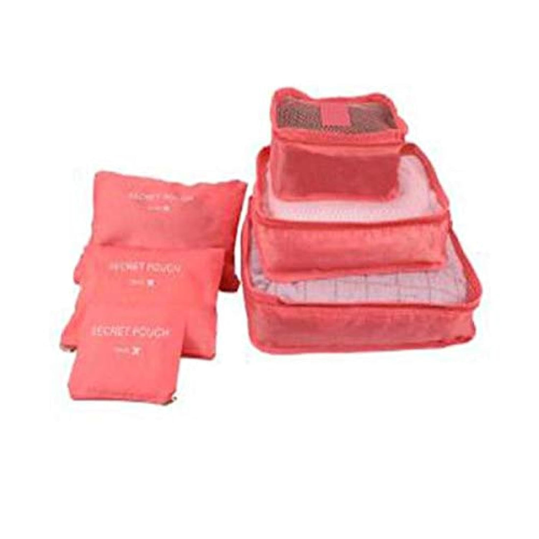 6 Pcs/Set Square Travel Luggage Storage Bags Clothes Organizer Pouch Case