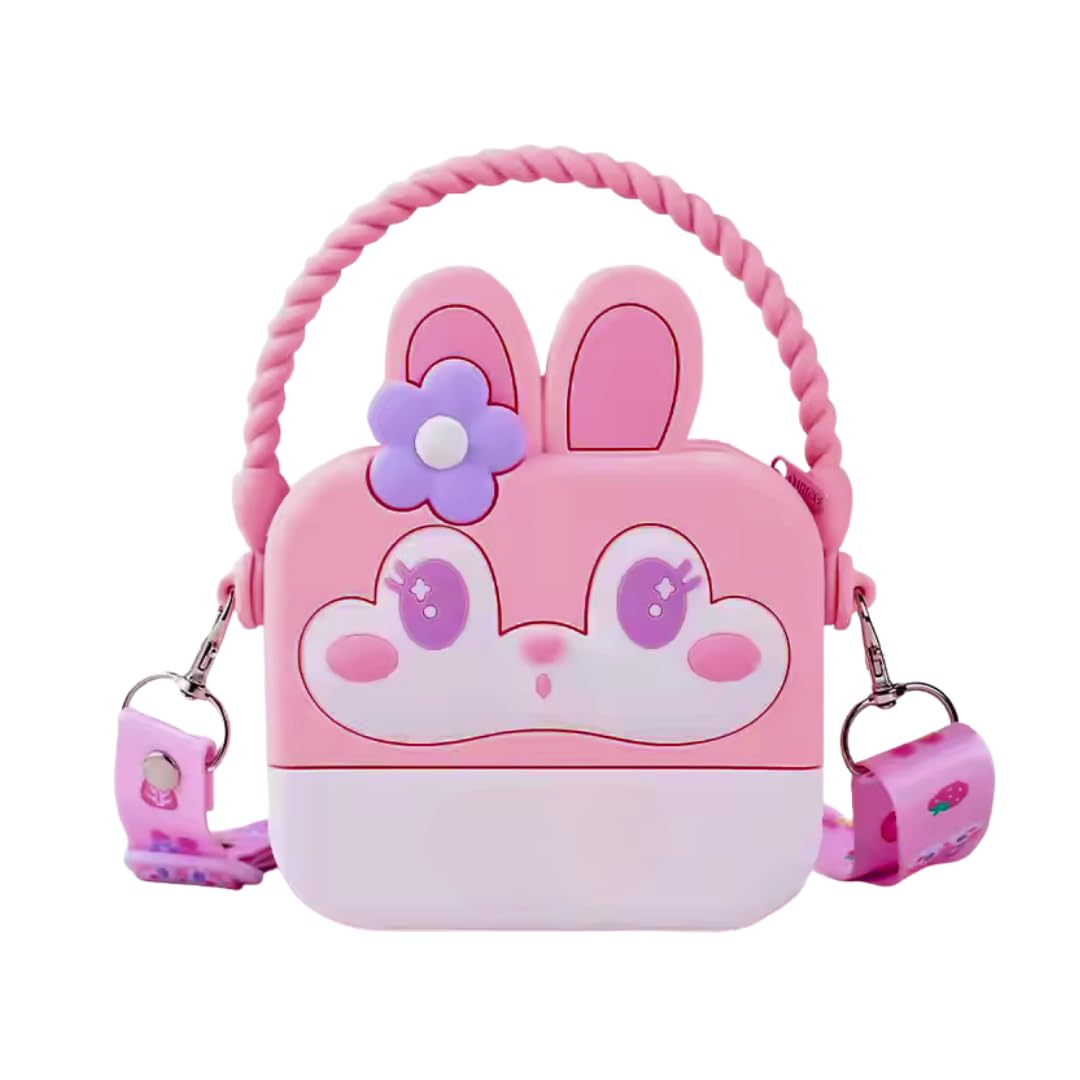 Cute Cartoon Animal Mini Jelly Silicone Crossbody Handbag Purse, Soft Square Shoulder Bag Purse With Adjustable Strap, Birthday Gift, Playful Design, Easy To Clean, Small Stylish Bag