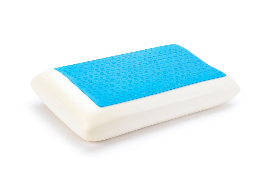 Max Comfort Classic Medical Pillow – American Memory Foam with Cooling Gel Layer – Comfortable Neck and Shoulder Support While Sleeping – Navy Blue