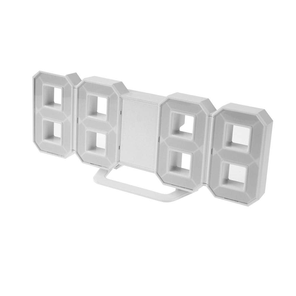 Practical Digital LED Clock Alarm Table Desk Night Wall Watch 24/12 Hour Display Automatically