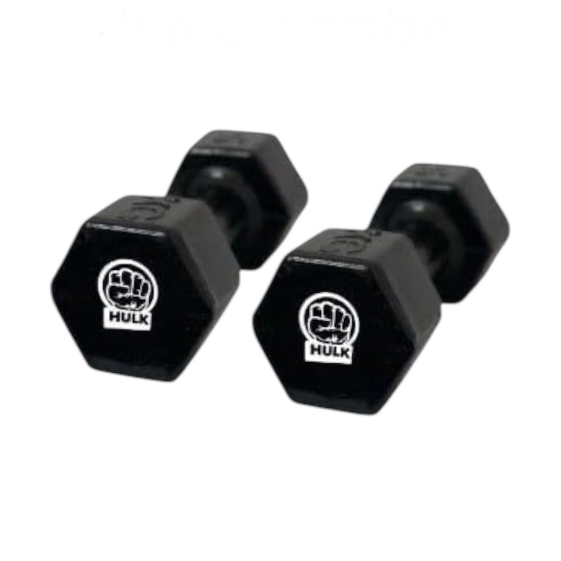 Dumbbell Hulk® Set - Hard Rubber 15lb x 2pc Set - 22 lb Total - Glossy & Scented - Home Training Weights & Gym