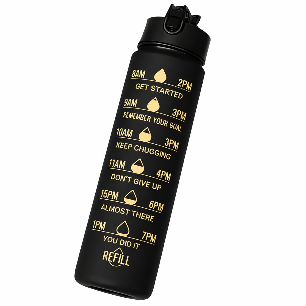 OVA Sports Water Bottle BPA Free with Timer & Straw, Leak Proof Reusable Fitness Bottle for Gym, Workout, Running & Daily Hydration, Durable Lightweight Design for Active Lifestyle