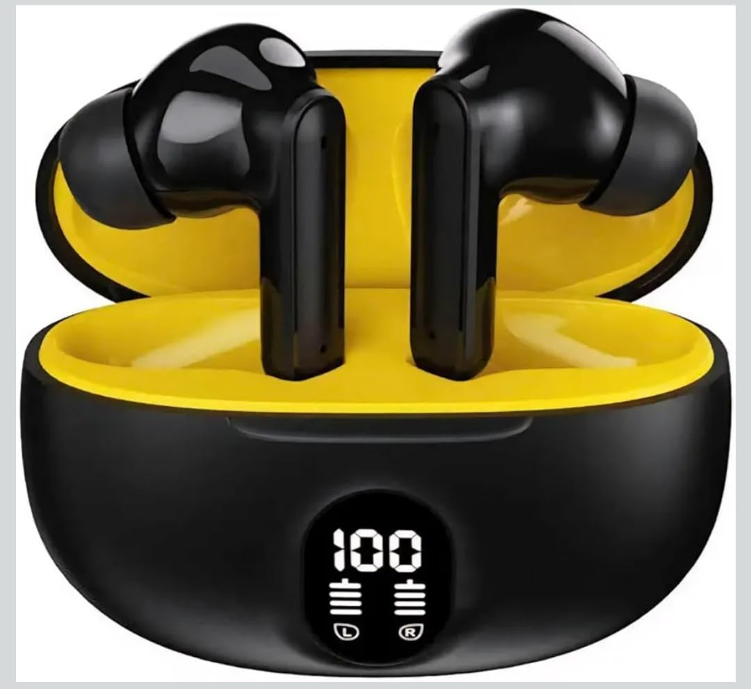Earbuds Bluetooth Headphones New Generation Noise Isolating In-Ear Wireless Earbuds Touch Control Compatible with iPhone and Android (Black)