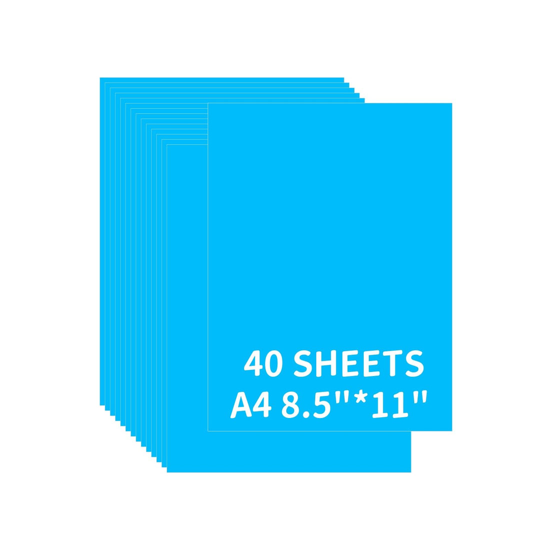 40 Sheets Blue Cardstock 8.5 "x 11", 180GSM Craft Bulk Construction Paper, Card Stock Paper for School & Office, Card Making Printer Scrapbook Decorations DIY