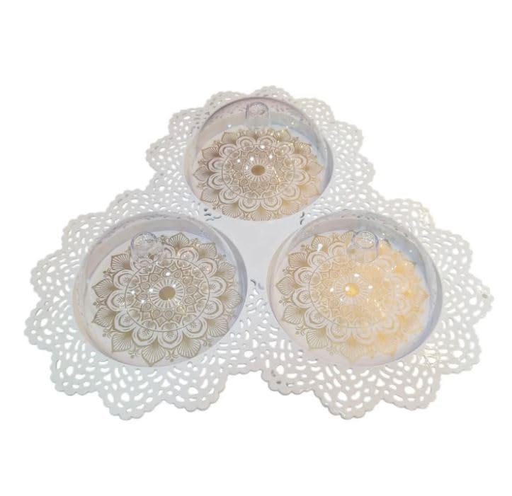Trio Decorated Serving Plate - The Art of Hospitality in Every Detail.