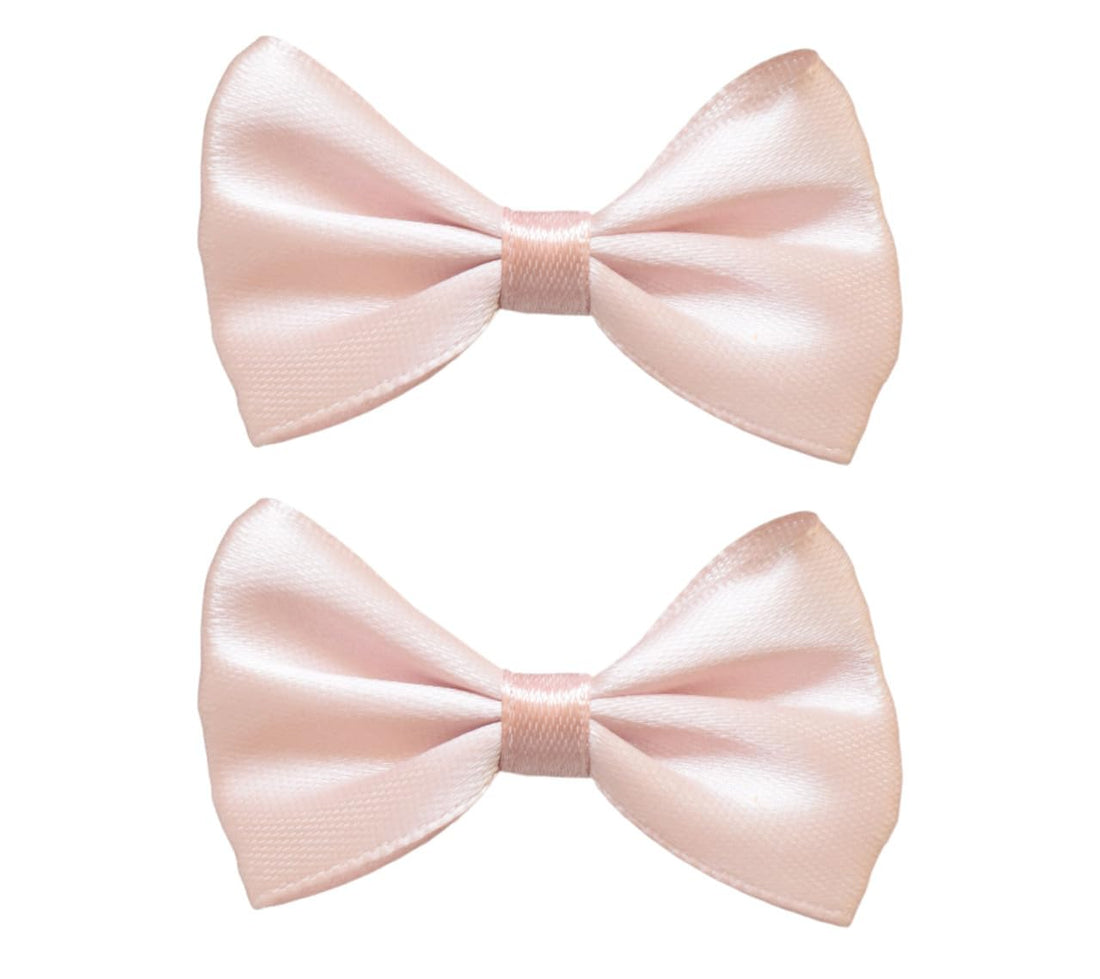 Daphne Hijab Brooch Pin Set With Bow Design For Girls, 2 Pieces - Rose