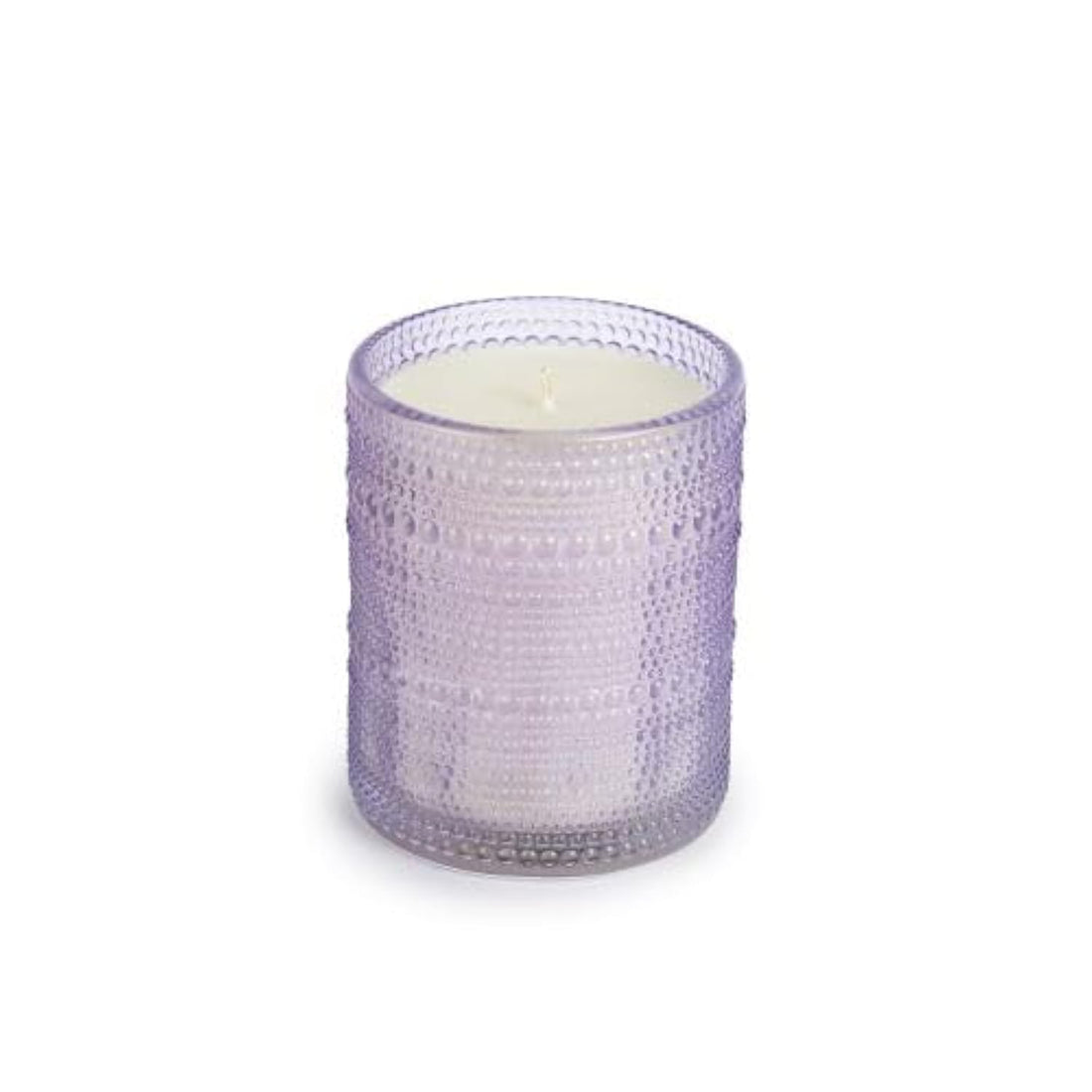 Orchid & Jojoba Scented Candle Pebbled Glass, 12.5 cm Height x 10 cm Diameter Size, Violet