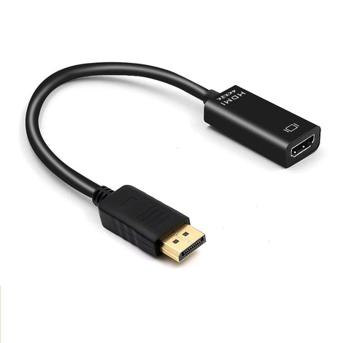 Keendex KX 2606 Display Port to HDMI Cable Adapter Male To Female for LCD TV 4K 2K, 1080p - Black