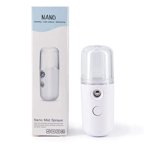 Nano Mist Spray – Portable Facial Hydration Device, Mini USB Rechargeable Face Mist Sprayer, Skin Moisturizer & Sanitizer Atomizer for Travel, Home & Office [Cool Mist sprayer]