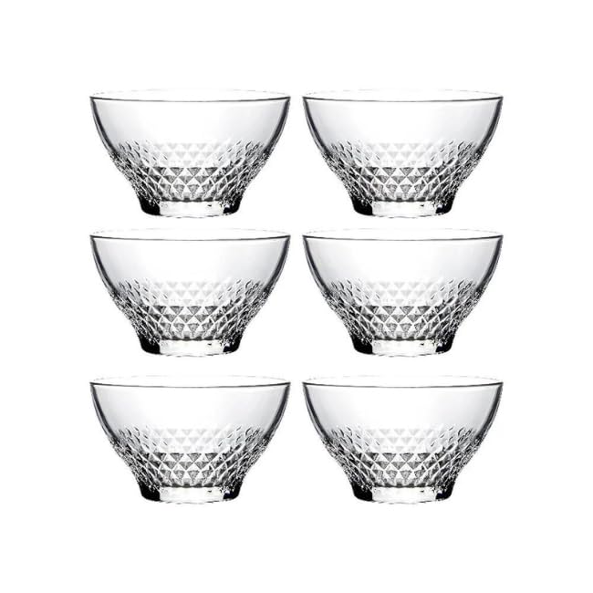 Pasabahce Infinity Soup Bowl Set of 6 bowls, (12cm Capacity 415ml),Turkey Made