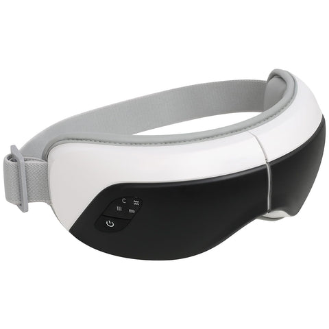 Real Relax Eye Massager With Heat - Rechargeable Eye Mask For Dark Circles, Dry Eye, And Relaxation, Ideal Gift For Women/Men, Black