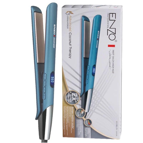Hair Straightener Ceramic Hair Straightener Treatment with Walnut,Professional Hair,Salon Temperature Up to 980 Degrees Fahrenheit,EN-3863