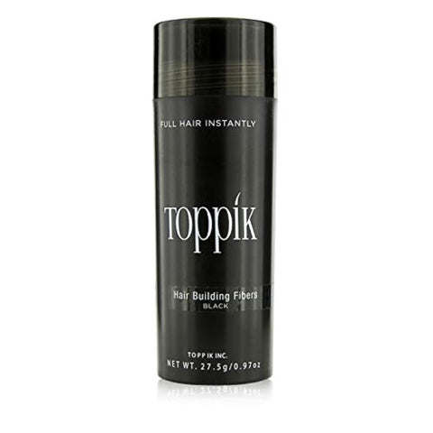 Toppik Hair Building Fibers with Premium Keratin Fibers Conceals Hair Thinning and Hair Loss for Fuller Looking Hair that Gives Completely Natural Look For Men and Women Black, 27.5 Grams