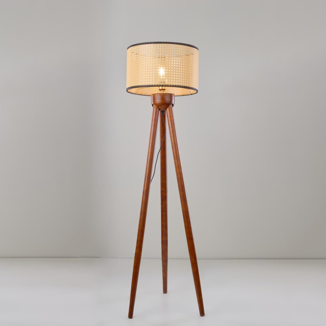 Oops Tripod Floor Lamp for Home & Living Spaces – Modern Floor Lamp – Dark Red/Beige - Style 3